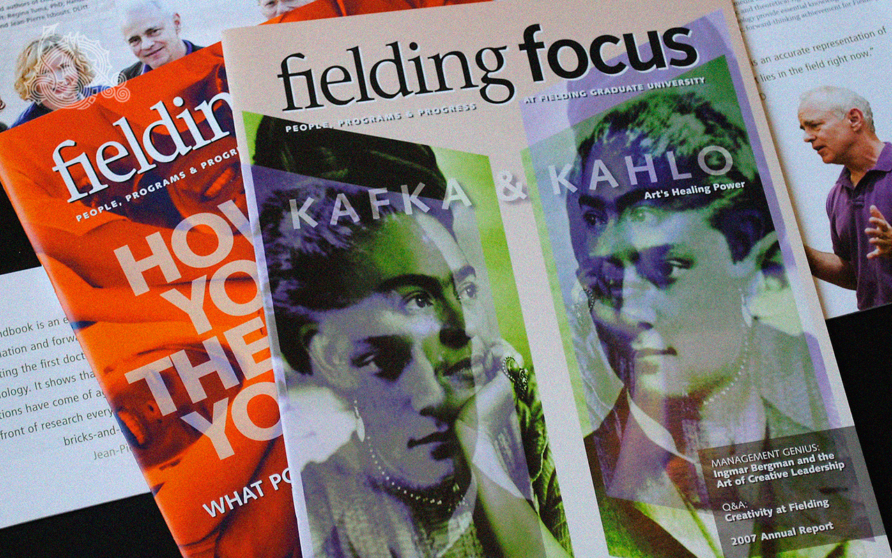 Fielding Graduate University, Fielding Focus, magazine design, alumni magazines, university promotions